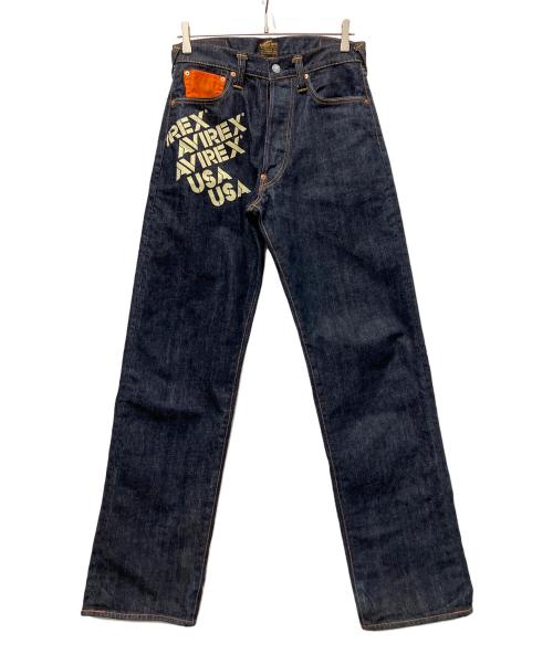 AVIREX（アヴィレックス）AVIREX (アヴィレックス) EVISU (エヴィス) デニムパンツ インディゴ サイズ:W30 76cmの古着・服飾アイテム