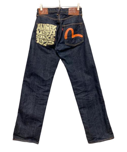 AVIREX（アヴィレックス）AVIREX (アヴィレックス) EVISU (エヴィス) デニムパンツ インディゴ サイズ:W30 76cmの古着・服飾アイテム