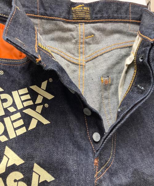 AVIREX（アヴィレックス）AVIREX (アヴィレックス) EVISU (エヴィス) デニムパンツ インディゴ サイズ:W30 76cmの古着・服飾アイテム