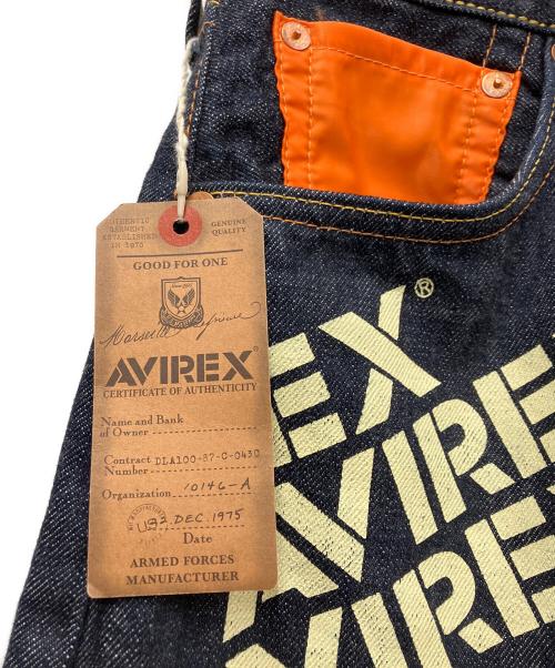 AVIREX（アヴィレックス）AVIREX (アヴィレックス) EVISU (エヴィス) デニムパンツ インディゴ サイズ:W30 76cmの古着・服飾アイテム