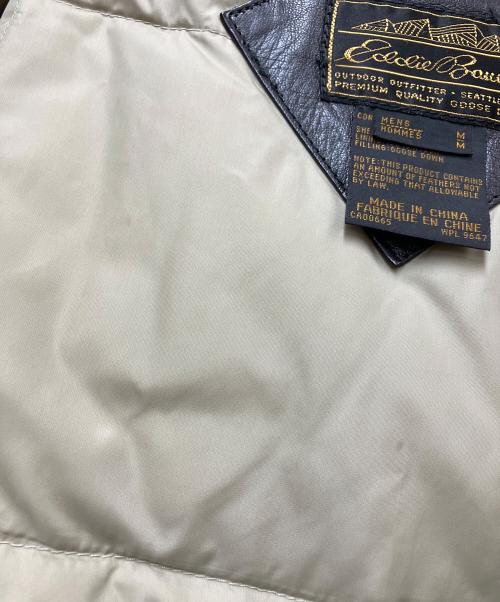 Eddie Bauer（エディーバウアー）Eddie Bauer (エディーバウアー) レザーダウンジャケット ブラウン サイズ:Mの古着・服飾アイテム