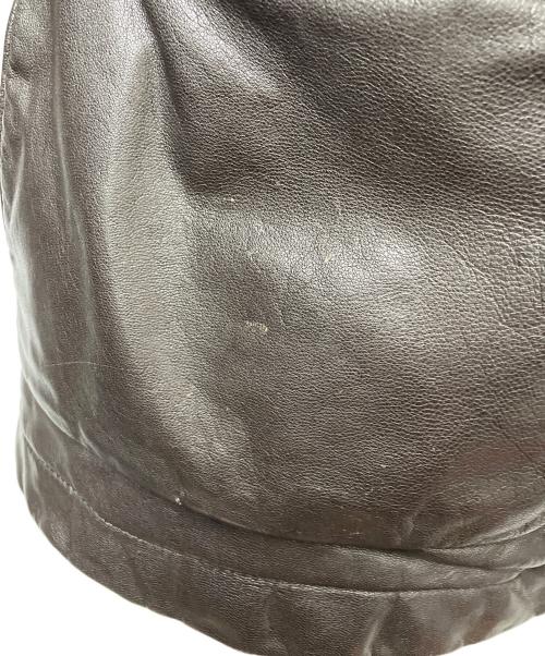 Eddie Bauer（エディーバウアー）Eddie Bauer (エディーバウアー) レザーダウンジャケット ブラウン サイズ:Mの古着・服飾アイテム