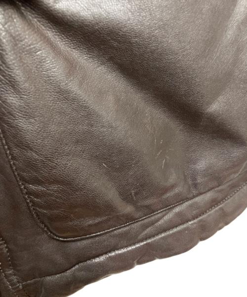 Eddie Bauer（エディーバウアー）Eddie Bauer (エディーバウアー) レザーダウンジャケット ブラウン サイズ:Mの古着・服飾アイテム