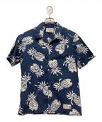 NEIGHBORHOOD×IOLANIネイバーフッド×イオラニ）の古着「パイナップル柄アロハシャツ」｜ネイビー×ホワイト