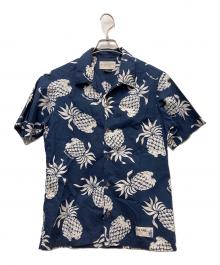 NEIGHBORHOOD×IOLANI（ネイバーフッド×イオラニ）の古着「パイナップル柄アロハシャツ」｜ネイビー×ホワイト