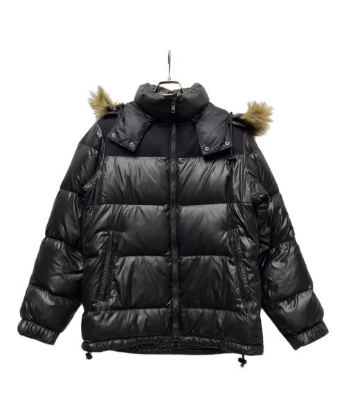 CarHartt（カーハート）CarHartt (カーハート) フード着脱式ダウンジャケット ブラック×ブラウン サイズ:Lの古着・服飾アイテム