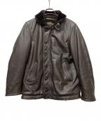 HOUSTONヒューストン）の古着「COW LEATHER N-1 DECK JACKET」｜ブラウン
