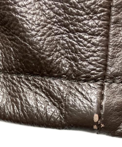 HOUSTON（ヒューストン）HOUSTON (ヒューストン) COW LEATHER N-1 DECK JACKET ブラウン サイズ:40Rの古着・服飾アイテム