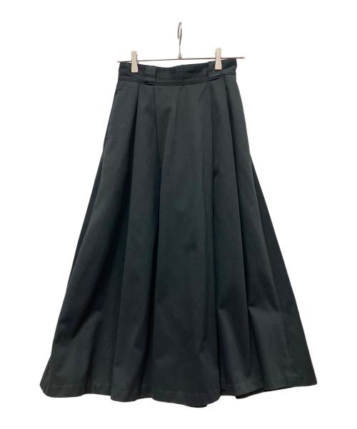 DANTON（ダントン）DANTON (ダントン) タックロングスカート ネイビー サイズ:36の古着・服飾アイテム
