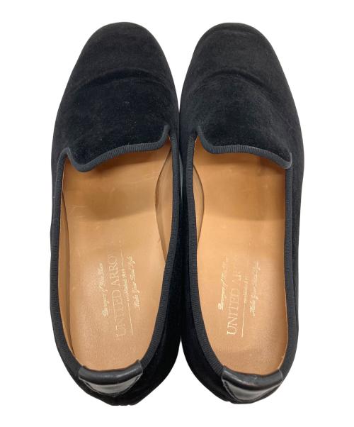 UNITED ARROWS（ユナイテッドアローズ）UNITED ARROWS (ユナイテッドアローズ) ベルベットローファー ブラック サイズ:40の古着・服飾アイテム