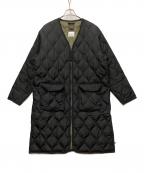 TAIONタイオン）の古着「V NECK ZIP COAT」｜ブラック