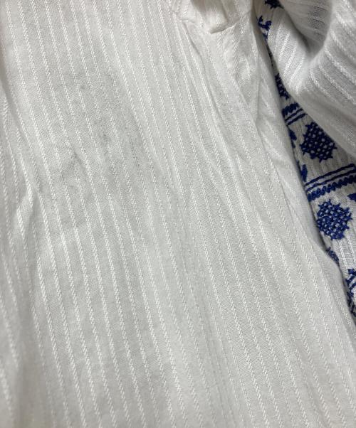 ne quittez pas（ヌキテパ）ne quittez pas (ヌキテパ) 長袖ワンピース ホワイト×ブルー サイズ:Mの古着・服飾アイテム