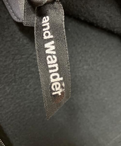 and wander（アンドワンダー）and wander (アンドワンダー) top fleece jacket ブラック サイズ:Lの古着・服飾アイテム