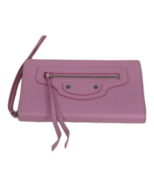 BALENCIAGA（バレンシアガ）BALENCIAGA (バレンシアガ) ネオクラシックコンチネンタルウォレット ピンクの古着・服飾アイテム