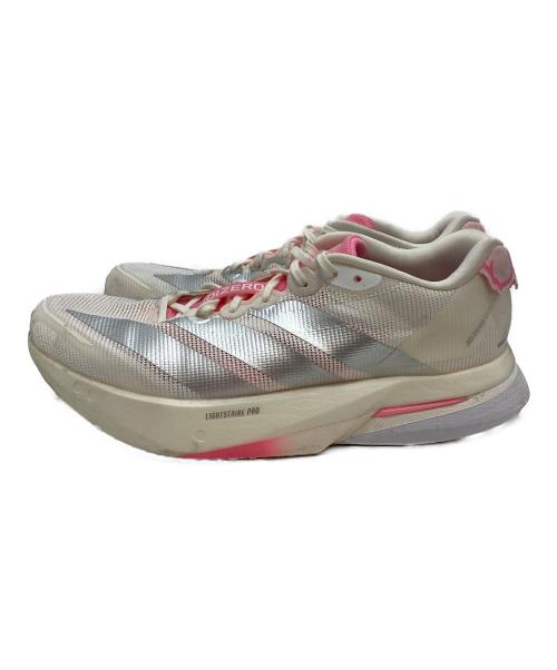 adidas（アディダス）adidas (アディダス) ランニングシューズ ホワイト×ピンク サイズ:26.5の古着・服飾アイテム
