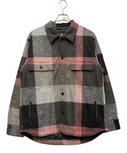 BLACK LABEL CRESTBRIDGE（ブラックレーベル クレストブリッジ）BLACK LABEL CRESTBRIDGE (ブラックレーベル クレストブリッジ) スライバーチェックパデッドCPOシャツ ブラック×ピンク サイズ:Lの古着・服飾アイテム