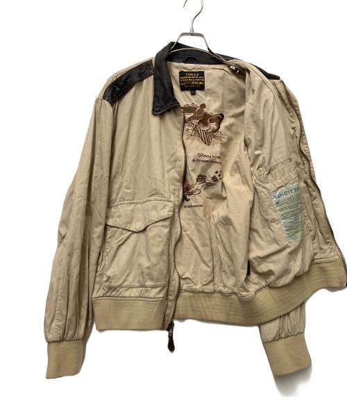 Schott（ショット）Schott (ショット) A-2フライトジャケット ベージュ サイズ:Lの古着・服飾アイテム