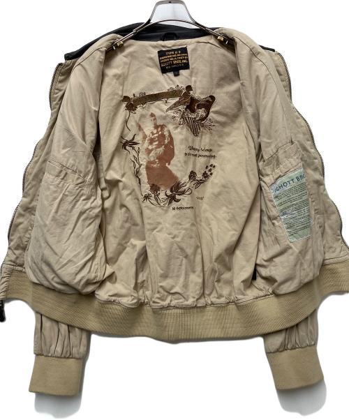 Schott（ショット）Schott (ショット) A-2フライトジャケット ベージュ サイズ:Lの古着・服飾アイテム