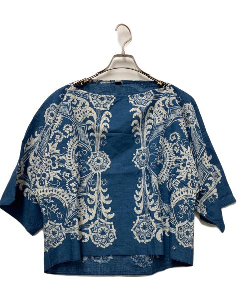 45rpm（45アールピーエム）45rpm (45アールピーエム) 半袖ブラウス ブルー サイズ:FREEの古着・服飾アイテム