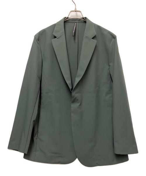 DESCENTE ALLTERRAIN（デザイント オルテライン）Descente ALLTERRAIN (デザイント オルテライン) テックスリムテーラードジャケット グリーンの古着・服飾アイテム