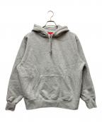 SUPREMEシュプリーム）の古着「Satin Applique Hooded Sweatshirt」｜グレー