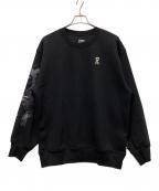 onオン）の古着「クルーネックスウェット」｜ブラック×ホワイト