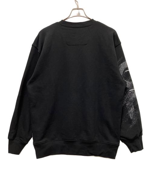 on（オン）on (オン) クルーネックスウェット ブラック×ホワイト サイズ:XSの古着・服飾アイテム