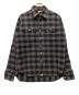 A BATHING APE（アベイシングエイプ）の古着「グレーブロックチェックシャツジャケット」｜グレー×ブラック