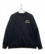WIND AND SEAウィンダンシー）の古着「flocky Crewneck Sweatshirt」｜ブラック