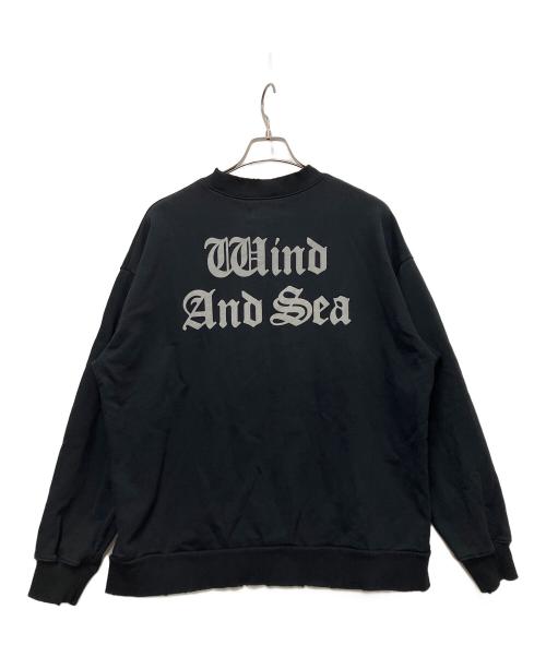 WIND AND SEA（ウィンダンシー）WIND AND SEA (ウィンダンシー) flocky Crewneck Sweatshirt ブラック サイズ:Mの古着・服飾アイテム