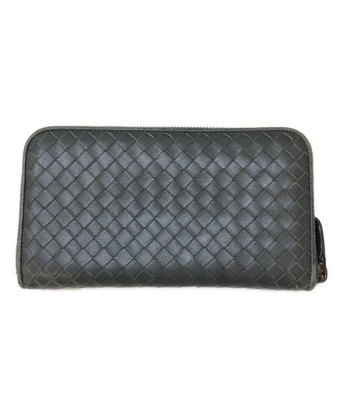 BOTTEGA VENETA（ボッテガベネタ）BOTTEGA VENETA (ボッテガベネタ) ラウンドファスナー財布 グレーの古着・服飾アイテム