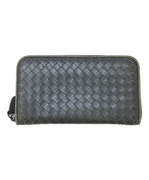 BOTTEGA VENETA（ボッテガベネタ）BOTTEGA VENETA (ボッテガベネタ) ラウンドファスナー財布 グレーの古着・服飾アイテム