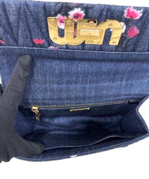 MIU MIU（ミュウミュウ）MIU MIU (ミュウミュウ) フラワーデニムショルダーバッグ インディゴの古着・服飾アイテム
