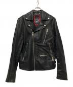 DIESELディーゼル）の古着「ダブルライダースジャケット」｜ブラック