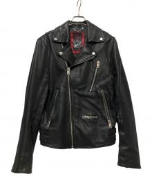 DIESEL（ディーゼル）の古着「ダブルライダースジャケット」｜ブラック