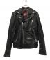 DIESEL（ディーゼル）の古着「ダブルライダースジャケット」｜ブラック