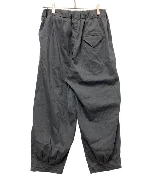 NO CONTROL AIR（ノーコントロールエアー）no control air (ノーコントロールエアー) リネン混ヘムタックワイドイージーパンツ グレー サイズ:XSの古着・服飾アイテム
