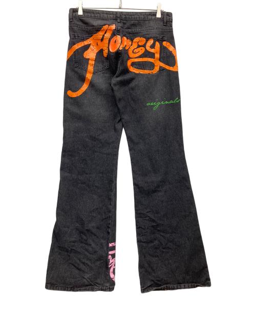 Jaded London（ジェイデッドロンドン）Jaded London (ジェイデッドロンドン) Y2K ScreenPrint Low Rise Jeans グレー サイズ:W28の古着・服飾アイテム