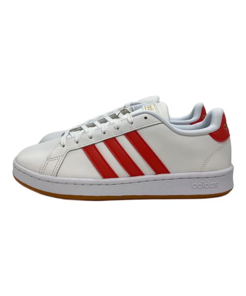 adidas（アディダス）adidas (アディダス) ローカットスニーカー ホワイト×ピンク サイズ:27の古着・服飾アイテム