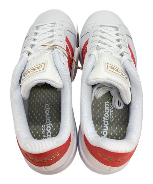 adidas（アディダス）adidas (アディダス) ローカットスニーカー ホワイト×ピンク サイズ:27の古着・服飾アイテム