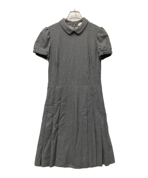 RED VALENTINO（レッドヴァレンティノ）RED VALENTINO (レッドヴァレンティノ) 半袖ワンピース グレー サイズ:40の古着・服飾アイテム