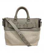 BURBERRYバーバリー）の古着「Belt Bag Medium　ベルトバッグ ミディアム 2WAY ハンドバッグ」｜ベージュ
