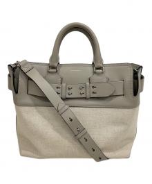 BURBERRY（バーバリー）の古着「Belt Bag Medium　ベルトバッグ ミディアム 2WAY ハンドバッグ」｜ベージュ