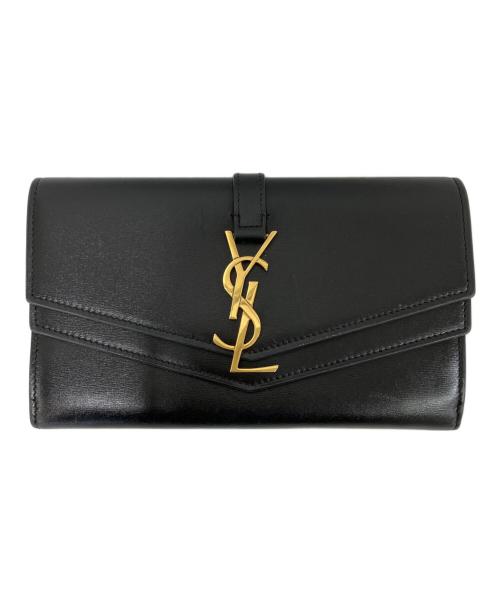 Saint Laurent Paris（サンローランパリ）Saint Laurent Paris (サンローランパリ) シェルピス長財布 ブラックの古着・服飾アイテム