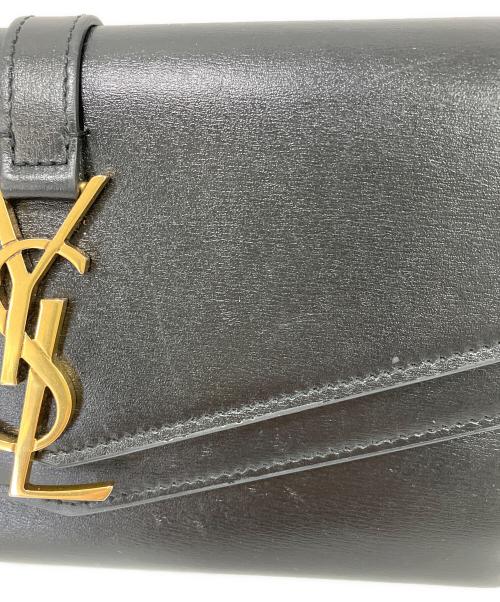 Saint Laurent Paris（サンローランパリ）Saint Laurent Paris (サンローランパリ) シェルピス長財布 ブラックの古着・服飾アイテム