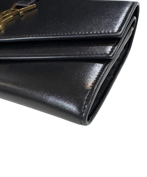 Saint Laurent Paris（サンローランパリ）Saint Laurent Paris (サンローランパリ) シェルピス長財布 ブラックの古着・服飾アイテム