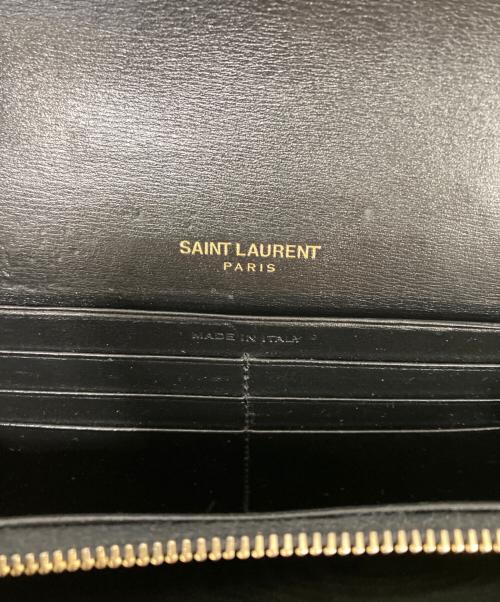 Saint Laurent Paris（サンローランパリ）Saint Laurent Paris (サンローランパリ) シェルピス長財布 ブラックの古着・服飾アイテム