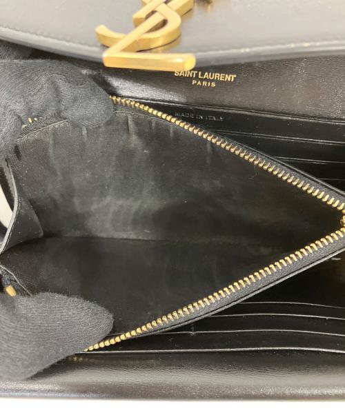 Saint Laurent Paris（サンローランパリ）Saint Laurent Paris (サンローランパリ) シェルピス長財布 ブラックの古着・服飾アイテム