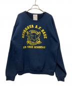 S.E.A.F. CLOTHING DEPOT世田谷ベース）の古着「プリントスウェット」｜ネイビー×イエロー