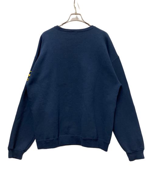 S.E.A.F. CLOTHING DEPOT（世田谷ベース）S.E.A.F. CLOTHING DEPOT (世田谷ベース) プリントスウェット ネイビー×イエロー サイズ:Lの古着・服飾アイテム